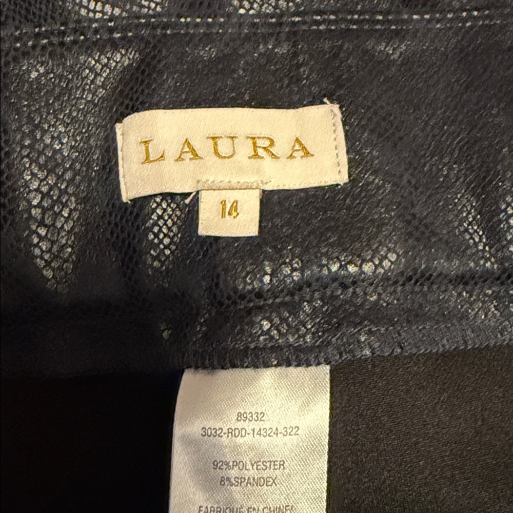 Animal Print Pattern Faux Leather Pants - Picture 5 of 7
